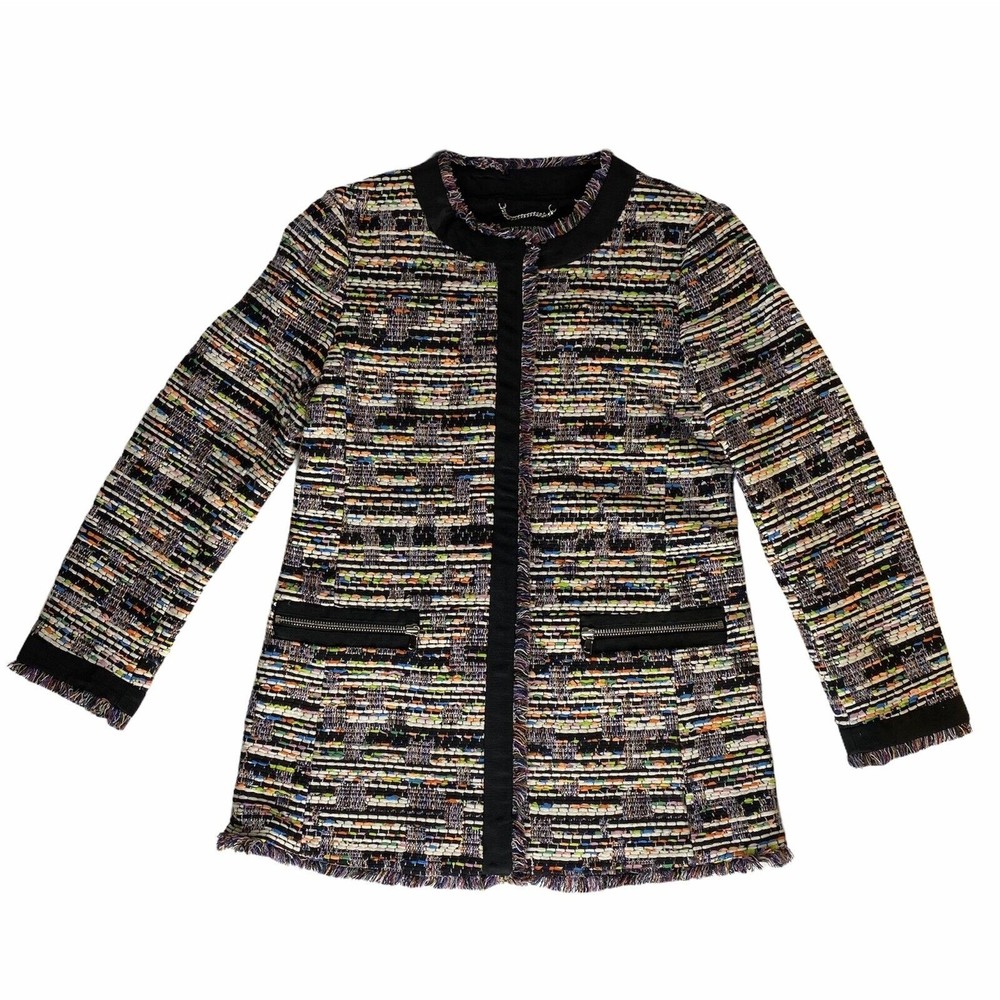 Ann Taylor Multicolor Tweed Blazer